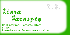 klara haraszty business card